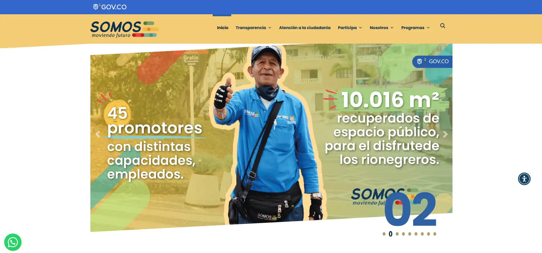 Sitio web de Somos Movilidad Rio Negro. Alsnippets participo en el soporte y optimización de este sitio web.